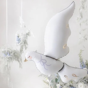 Kl�cka dekora�n� b�l� 24 cm