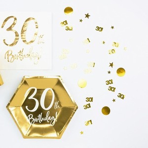 KONFETY metalick� zlat� "30" 15g