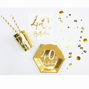 KONFETY metalick� zlat� "40" 15g