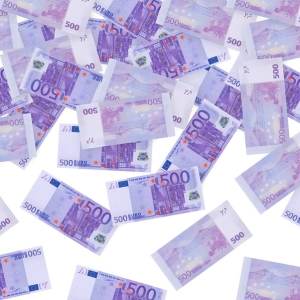 Konfety vyst�elovac� 500 Euro bankovky 30 cm