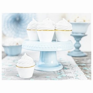 KO���KY na cupcakes b�l� se zlat�m okrajem  1