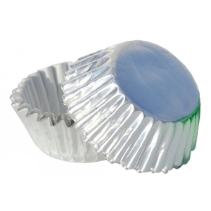 Mini ko���ky na pralinky hlin�kov� zelen�/st��brn� 50 ks