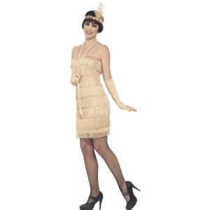 Kost�m �aty zlat� styl "Velk� Gatsby" vel. M