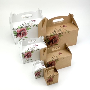 Krabi�ka bord� na svatebn� mandle 50x50x50mm 1ks
