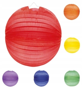 Lampion kulat� jednobarevn� 25cm