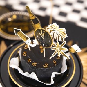 Napichov�tka HNY �erno-zlat� 6ks