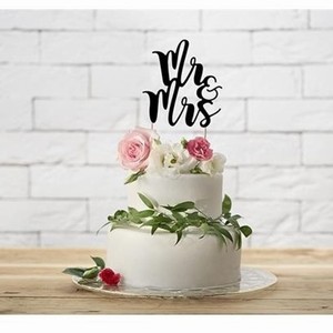 OZDOBA NA DORT Mr & Mrs �ern� 25,5cm