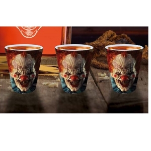 Sklen�n� poh�rky Klaun 5 x 6 cm 3 ks