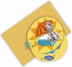 Pozv�nky Frozen Olaf v l�t� 6 ks