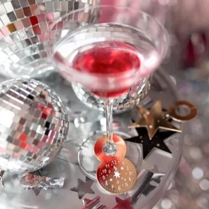 Rozli�ova�e na skleni�ky pap�rov� Happy New Year 6 ks