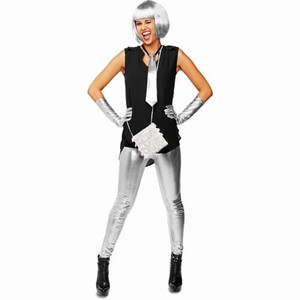 RUKAVICE metalick� st��brn�