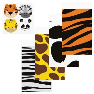 S��ky pap�rov� na sladkosti Zv���tka ze ZOO 10 x 17,5 cm 4 ks