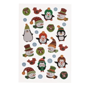Samolepky v�no�n� arch 14 x 25 cm mix motiv� 1 ks