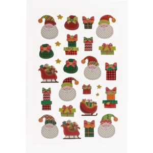 Samolepky v�no�n� arch 14 x 25 cm mix motiv� 1 ks