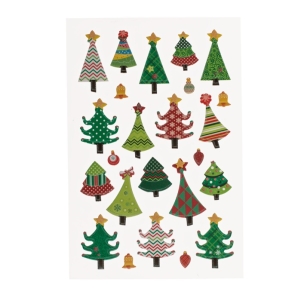 Samolepky v�no�n� arch 14 x 25 cm mix motiv� 1 ks