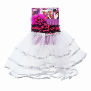 Set Hen Party,b�l� (sukn�, podvazek, bro�)