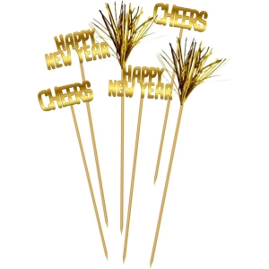 Set dekorac� na skleni�ky Happy New Year 12 ks