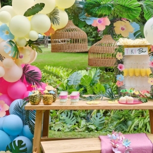 Stojan na n�poje a ob�erstven� Tropical TIKI Bar 90 x 40 cm