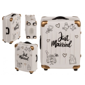 Pokladni�ka Kufr Just Married 11 x 6,5 x 16,5 cm