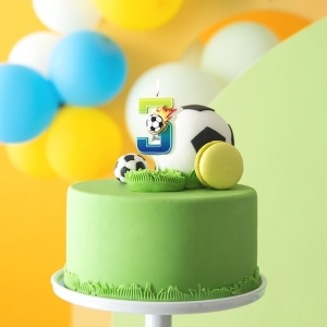 Sv��ka dortov� Fotbal "3" 6 cm