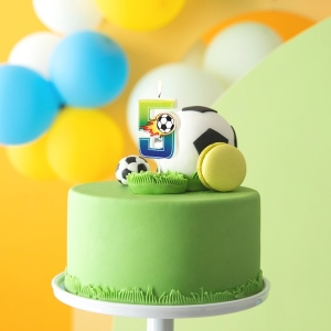 Sv��ka dortov� Fotbal "5" 6 cm