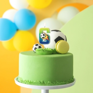 Sv��ka dortov� Fotbal "6" 6 cm