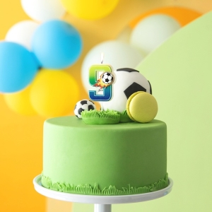 Sv��ka dortov� Fotbal "9" 6 cm