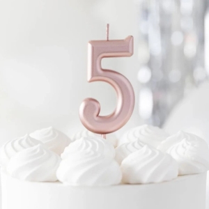 Sv��ka dortov� ��slice 5 Rose Gold 10 cm