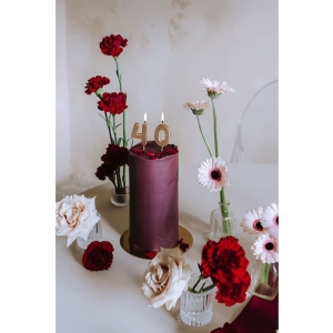 Sv��ka dortov� ��slo 4 zlat� 4,5 cm