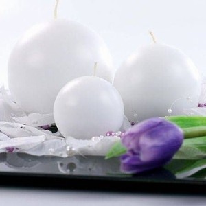 Sv��ka koule b�l� matn� 6 cm 1 ks