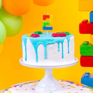 Sv��ka dortov� ��slo 2 Lego kosti�ky 11 cm