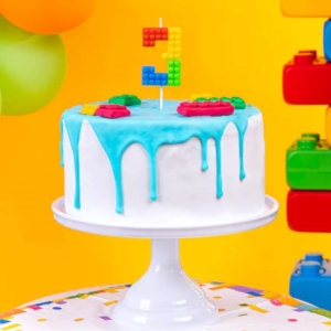 Sv��ka dortov� ��slo 3 Lego kosti�ky 11 cm