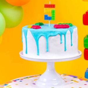 Sv��ka dortov� ��slo 5 Lego kosti�ky 11 cm