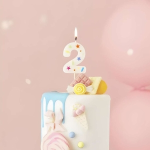 Sv��ka narozeninov� konfety ��slo 2, 5,5 cm