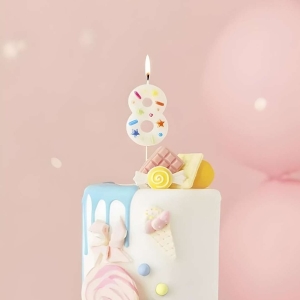 Sv��ka narozeninov� konfety ��slo 8, 5,5 cm