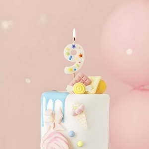 Sv��ka narozeninov� konfety ��slo 9, 5,5 cm