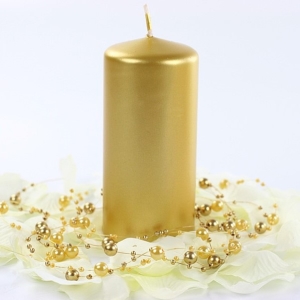 Sv��ka v�lec zlat� metalick� 12x6cm