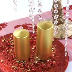 Sv��ka v�lec zlat� metalick� 12x6cm