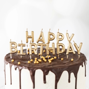 Sv��ky dortov� Happy Birthday zlat�