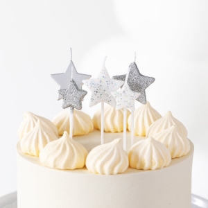 Sv��ky dortov� Hv�zdy st��brn� 5 ks