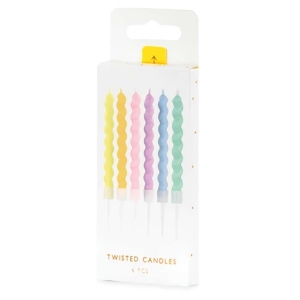 Sv��ky dortov� kroucen� pastel mix 8,5 cm 6 ks