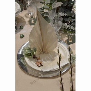 TAL�� pap�rov� velk� metalick� st��brn� 33cm 10ks