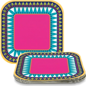 Tal��ky pap�rov� �tvercov� Boho Fiesta 18 cm 10 ks