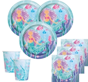 Tal��ky pap�rov� Mermaid 17 cm 8 ks