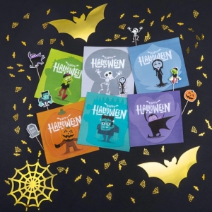 Ubrousky pap�rov� Halloween Monsters 33 x 33 cm 12 ks