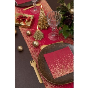Ubrousky v�no�n� konfety �erven� 33x33 cm