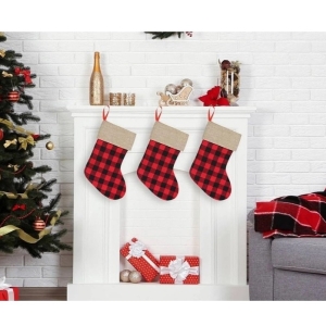 V�no�n� pun�ocha �erveno-�ern� kostkovan� vzor 40,5 cm