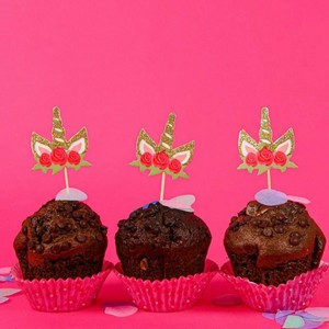 Z�pichy na cupcakes Jednoro�ec 6 ks