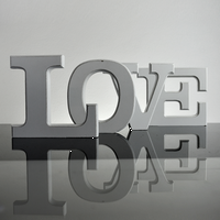 D�ev�n� p�smena "L O V E" 2x sada