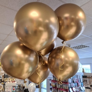 Zlat� 60cm balonky chrom